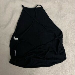 Garage Black Strappy Backless Top